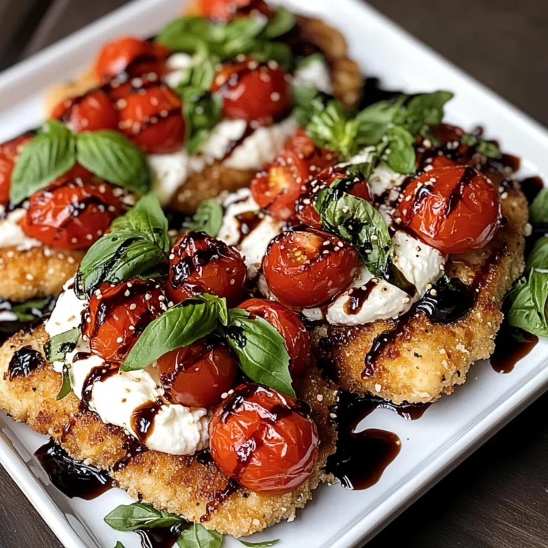 Italian Basil Chicken Cutlets with Tomato and Burrata Topping