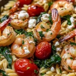 Lemon Feta Orzo Shrimp