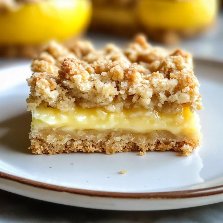Lemon Oatmeal Crumble Bars