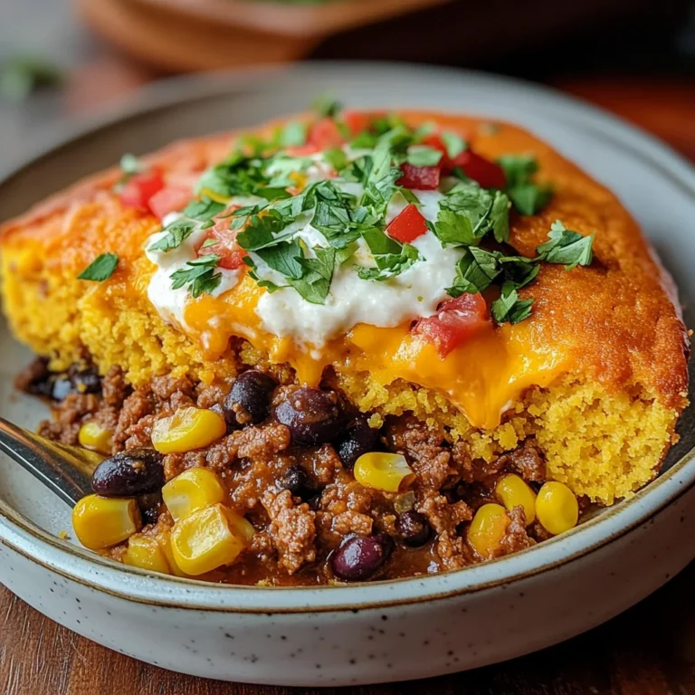 Southwest Beef Cornbread Casserole